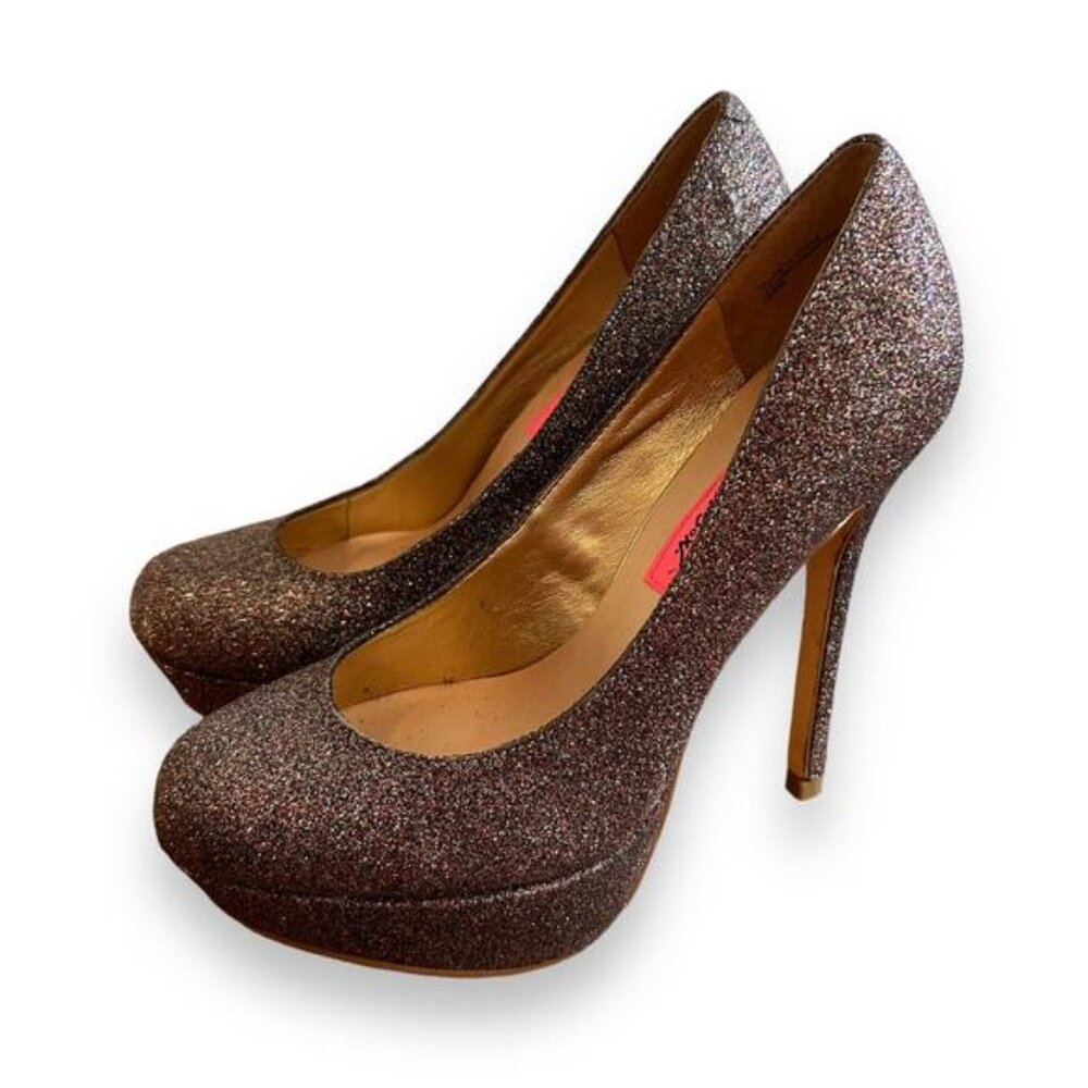 Glitter Platform Heels Size 6 1/2